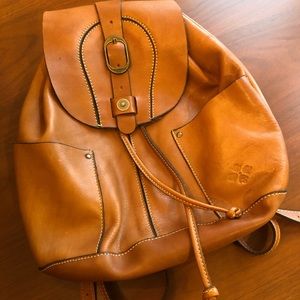Patricia Nash Honey Caramel Leather Backpack